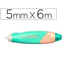 Corretor de Fita Pentel Knoky 5Mmx6M Cor Pastel Verde