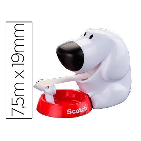 Desenrolador Scotch de Secretaria Doggy C31 de 19Mm X7,5 Mt Inclui Rolo de Fita Magic