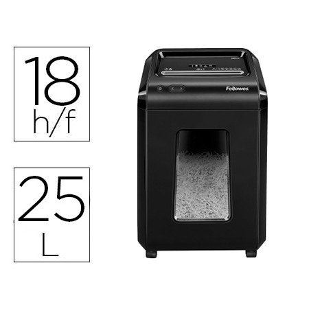 Destruidora de Documentos Fellowes 92Cs Capacidade 18 Folhas Seguranca P4 Destroi Agrafes Clips Cd E Cartoes