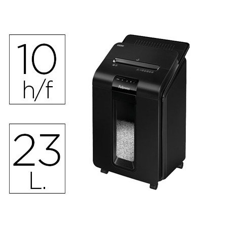 Destruidora de Documentos Fellowes Auto+100M Capacidade de Corte 100 Folhas Destroi Agrafes Clips E Cartoes