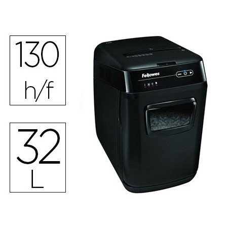 Destruidora de Documentos Fellowes Automax 150C Capacidade de Corte 150 Folhas Destroi Agrafes Cartoes de Credito E Clip