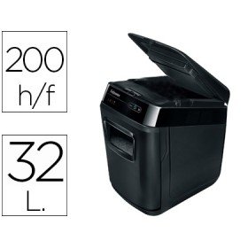 Destruidora de Documentos Fellowes Automax 200C Automatica Capacidade de Corte 200 Folhas Destroi Agrafes E Cartoes