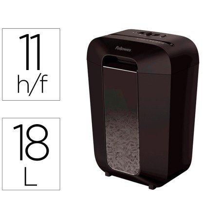 Destruidora de Documentos Fellowes Lx-70D Capacidade 11F Seguranca P4 Destroi Agrafes Clips E Cartoes Cesto 18L