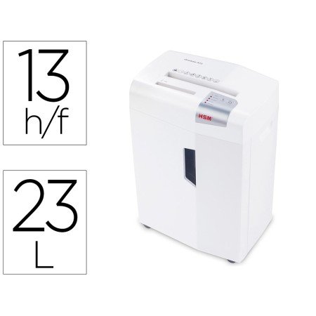 Destruidora de Documentos Hsm Shredstar X13 Capacidade de Corte 13 Folhas em Particulas Destroi Agrafes Clips Cd E Carto