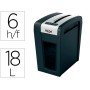 Destruidora de Documentos Rexel Secure Mc6-Sl Eu Capacidadee 6 Folhas Agrafes Clips Cart Es E Cd 18 L