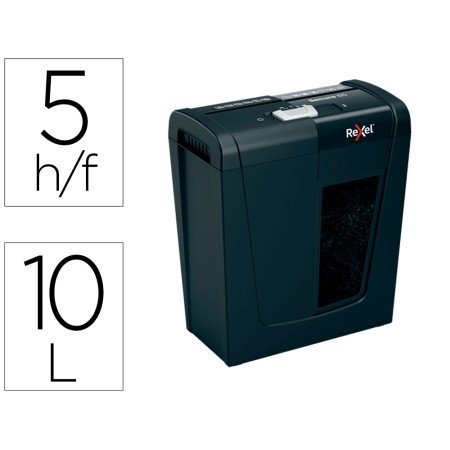 Destruidora de Documentos Rexel Secure S5 Eu Capacidadee 5 Folhas Agrafes Clips Cart Es Cd E Cesto de Papeis 10 L