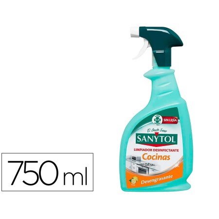 Detergente Desemfetante Sanytol Para Cozinhas com Pistola Pulverizadora Frasco de 750 Ml