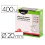 Disco Fecho Plico Velcro Autoadesivo 20 Mm Diametro Cor Branco Caixa de 400 Unidades