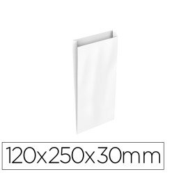 Envelope Basika Celulose Branco com Fole Xs 120X250X30 Mm Pack de 25 Unidades
