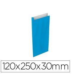 Envelope Basika Celulose Celeste com Fole Xs 120X250X30 Mm Pack de 25 Unidades