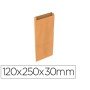 Envelope Basika Kraft Natural Liso com Fole Xs 120X250X30 Mm Pack de 25 Unidades