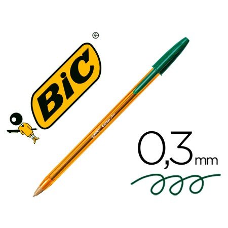 Esferografica Bic Cristal Ponta Fina Verde