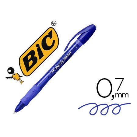 Esferografica Bic Gelocity Illusion Apagavel Azul Ponta de 0,7 Mm
