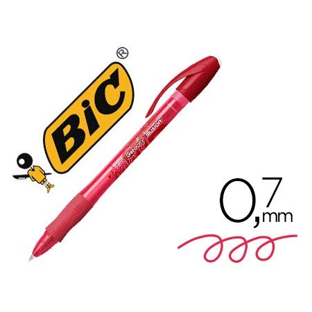 Esferografica Bic Gelocity Illusion Apagavel Vermelho Ponta de 0,7 Mm