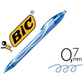 Esferografica Bic Gelocity Quick Dry Retratil Tinta Gel Turquesa Ponta de 0,7 Mm