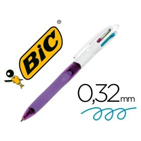 Esferografica Bic Quatro Cores com Grip Cores Pastel Ponta 1,3 Mm