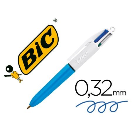 Esferografica Bic Quatro Cores Mini Ponta Media 1 Mm