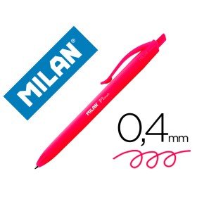 Esferografica Milan P1 Retratil 1 Mm Touch Vermelho