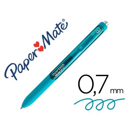 Esferografica Paper Mate Inkjoy Retratil Gel Pen Traço 0,7 Mm Verde Azulado