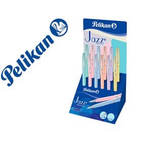 Esferografica Pelikan Jazz Pastel Expositor de 12 Unidades Cores Sortidas