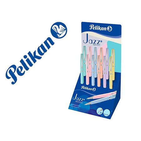 Esferografica Pelikan Jazz Pastel Expositor de 12 Unidades Cores Sortidas