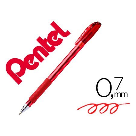 Esferografica Pentel Bx487 com Tampa Cor Vermelho