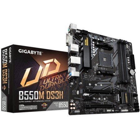 placa-mãe gigabyte b550m ds3h am4 matx 4xddr4