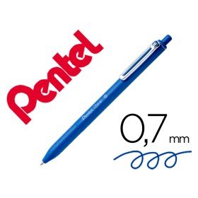 Esferografica Pentel Izee Ponta de 0,7Mm Retratil Cor Azul