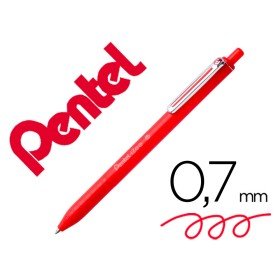 Esferografica Pentel Izee Ponta de 0,7Mm Retratil Cor Vermelho
