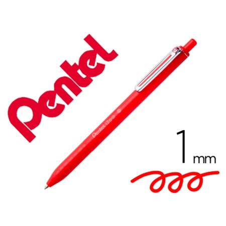 Esferografica Pentel Izee Ponta de 1,0Mm Retratil Cor Vermelho