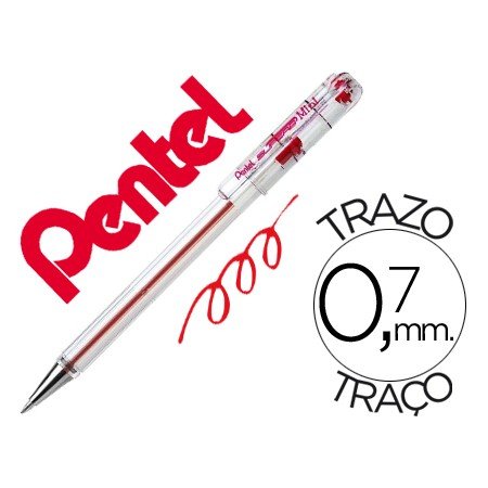 Esferografica Pentel Mini Bk77 Vermelha 0,7 Mm