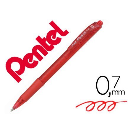 Esferografica Pentel Retratil Bx417 Cor Vermelha
