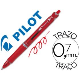 Esferografica Pilot Acroball Vermelho Tinta Oleo Ponta de Esfera de 1,0Mm Retratil