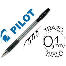 Esferografica Pilot Bps-Gp Preto -Com Grip-Tinta Base de Oleo -Com Tampa