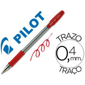 Esferografica Pilot Bps-Gp Vermelho -Com Grip-Tinta Base de Oleo -Com Tampa