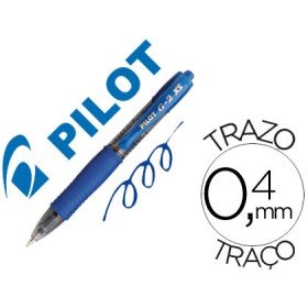 Esferografica Pilot G-2 Pixie Azul Tinta Gel Retractil Pega de Borracha