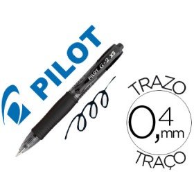 Esferografica Pilot G-2 Pixie Preta Tinta Gel Retractil Pega de Borracha