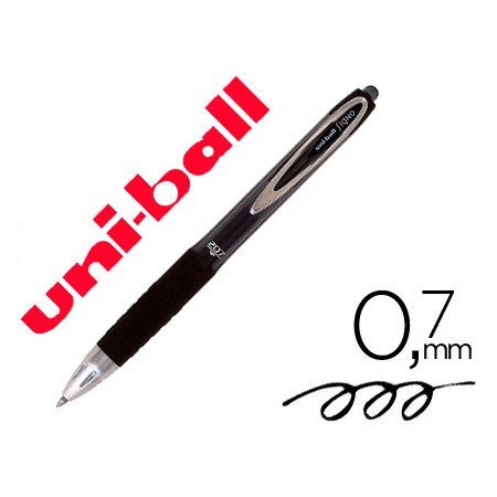 Esferografica Uni-Ball Roller Umn-207 Retratil 0,7 Mm Cor Preto