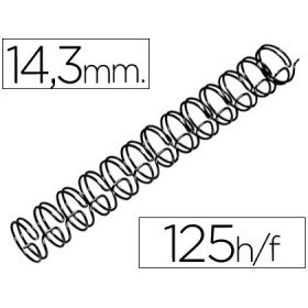 Espiral Gbc Preta Modelo Wire 3:1 14,3 Mm N.9 com Capacidade Para 125 Folhas