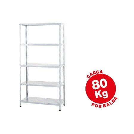 Estante Ar Storage Metalica 180X90X40 Cm 5 Estantes 80 Kg Cor Branco