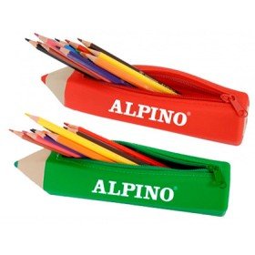 Estojo Escolar Alpino Forma Lapis Soft com 12 Lapis de Cor