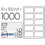 Etiqueta Avery Adesiva Branca Cartao de Visita Medidas 99,1X57 Mm Inkjet Laser Copiadora 1000 Unidades Caixa de 100 Folh