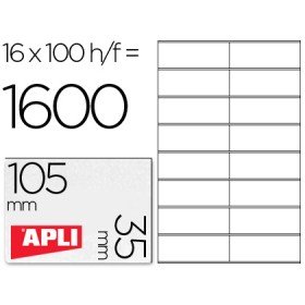 Etiquetas Adesivas Apli Din A4 105 x 35 Mm