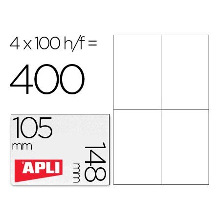 Etiquetas Adesivas Apli Din A4 105X148 Mm
