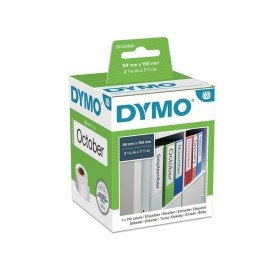 Etiquetas Adesivas Dymo Para Impressora Labelwriter 400 - 59X190 Mm Lombada Arquivador 110 Etiquetas