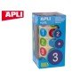 Etiquetas Apli Autoadesivas Redondas Numeros 20 Mm Diametro Multicolor