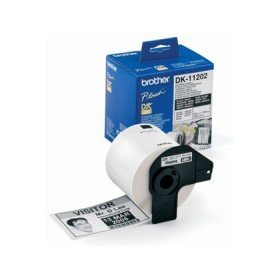 Etiquetas Precortadas Brother Dk11202 Branca 62 Mm x 100 Mm Papel Termico Envios 300 Etiquetas