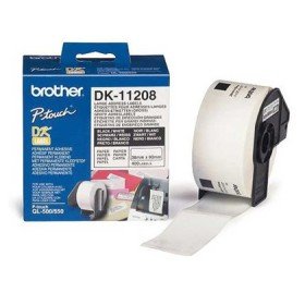 Etiquetas Precortadas Brother Dk11208 Branca 38 Mm x 90 Mm Papel Termico Direcao Grande 400 Etiquetas