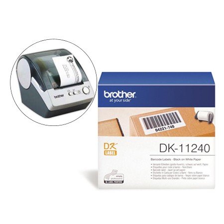 Etiquetas Precortadas Brother Dk11240 Branca 102 Mm x 51 Mm Papel Termico Multiproposito Grande 600 Etiquetas
