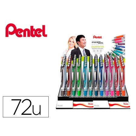 Expositor Pentel Bl77 com 6 Duzias E 12 Cores Sortidas